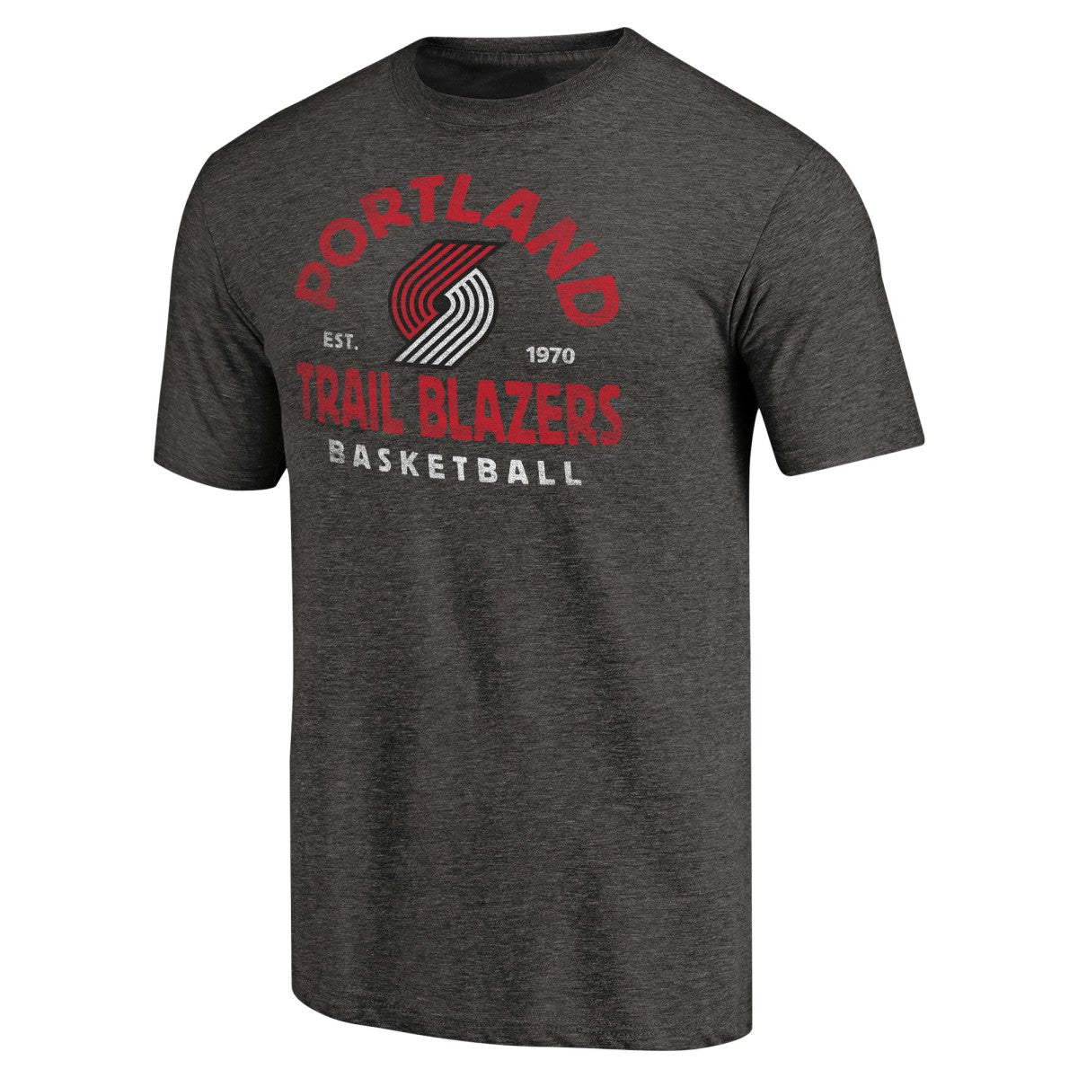 Black Portland Trail Blazers Vintage Arch Tri-Blend T-Shirt | NBA