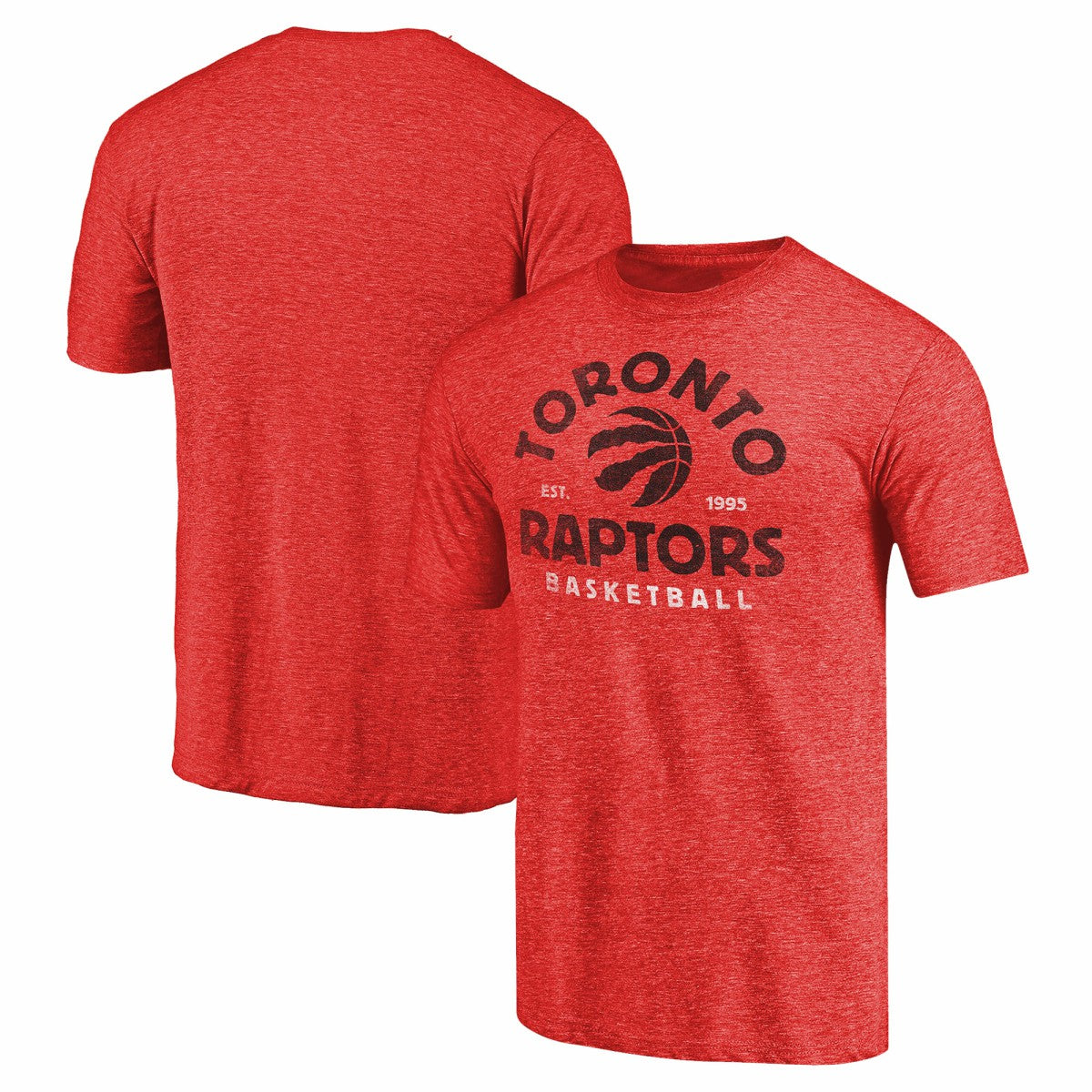 Red Toronto Raptors Vintage Arch Tri-Blend T-Shirt | NBA