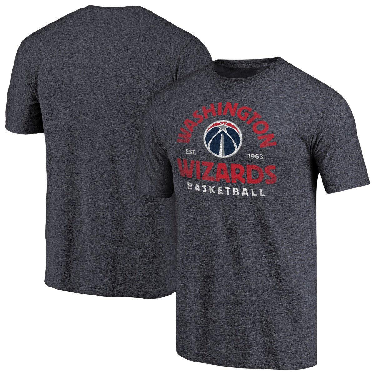 Navy Washington Wizards Vintage Arch Tri-Blend T-Shirt | NBA
