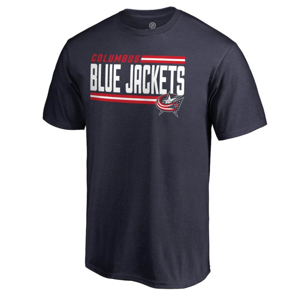Columbus Blue Jackets Iconic Collection On Side Stripe T-Shirt -  NHL T-shirts