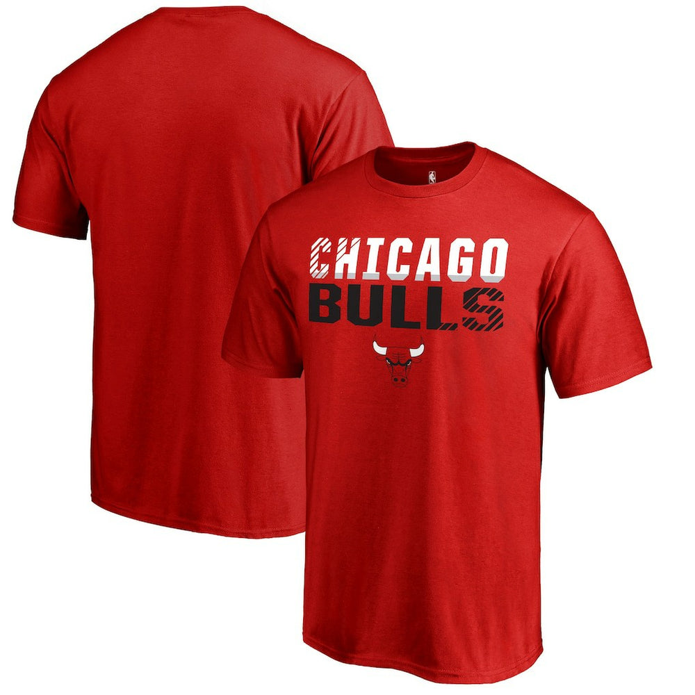 Red Chicago Bulls Fade Out T-Shirt sale | NBA