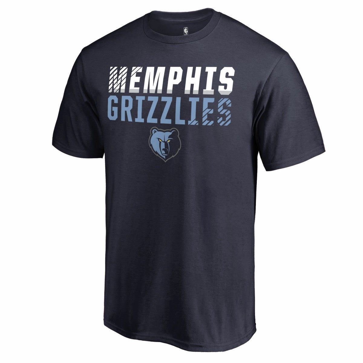Navy Memphis Grizzlies Fade Out T-Shirt | NBA