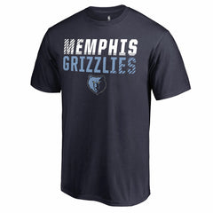 Navy Memphis Grizzlies Fade Out T-Shirt | NBA