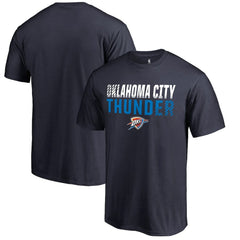 Navy Oklahoma City Thunder Fade Out T-Shirt | NBA