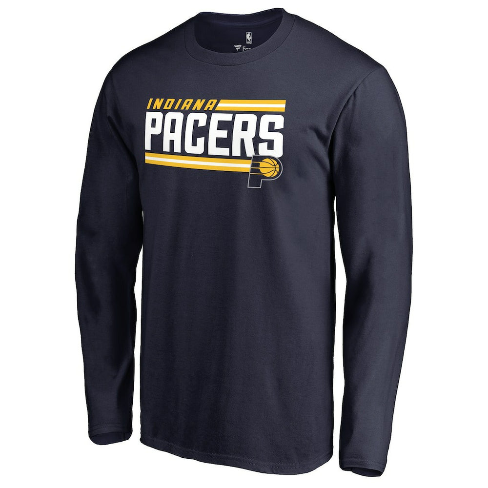 Navy Indiana Pacers Onside Stripe Long Sleeve T-Shirt | NBA
