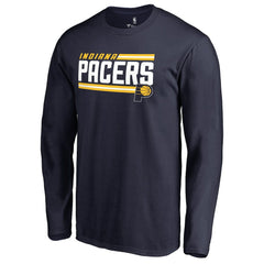 Navy Indiana Pacers Onside Stripe Long Sleeve T-Shirt | NBA