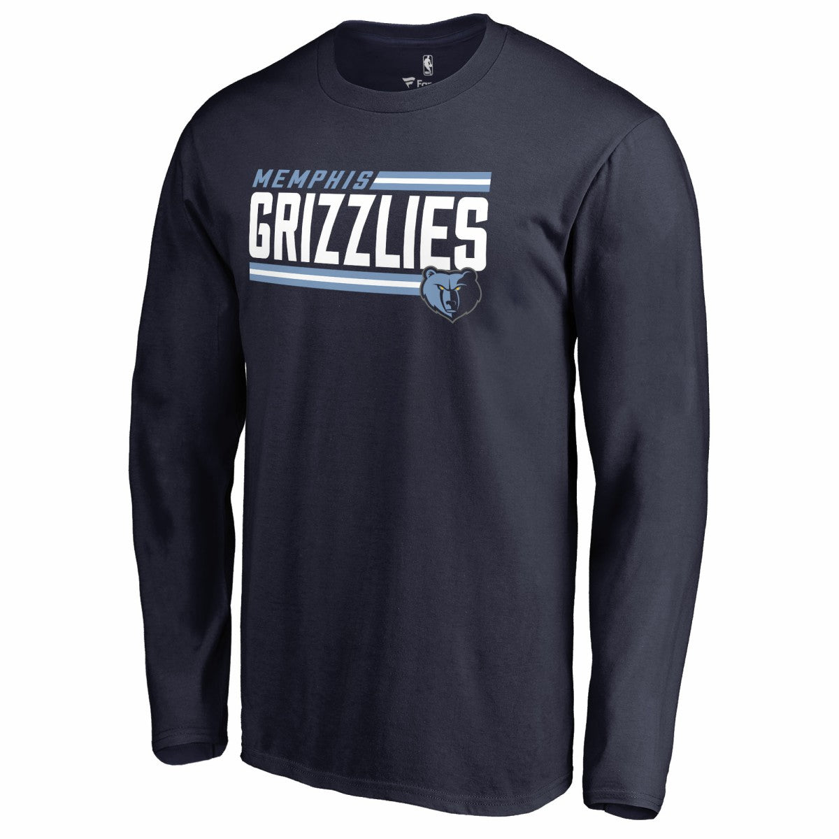 Navy Memphis Grizzlies Onside Stripe Long Sleeve T-Shirt | NBA