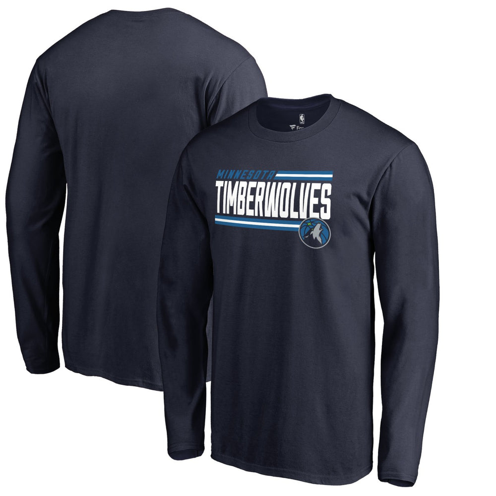 Navy Minnesota Timberwolves Onside Stripe Long Sleeve T-Shirt | NBA