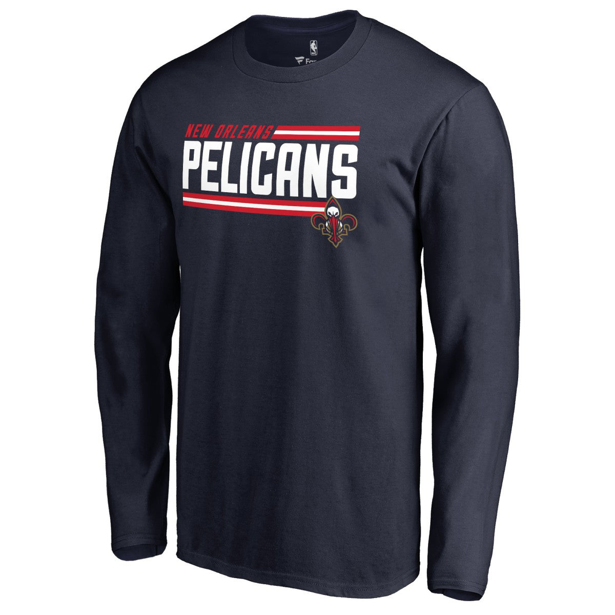 Navy New Orleans Pelicans Onside Stripe Long Sleeve T-Shirt | NBA