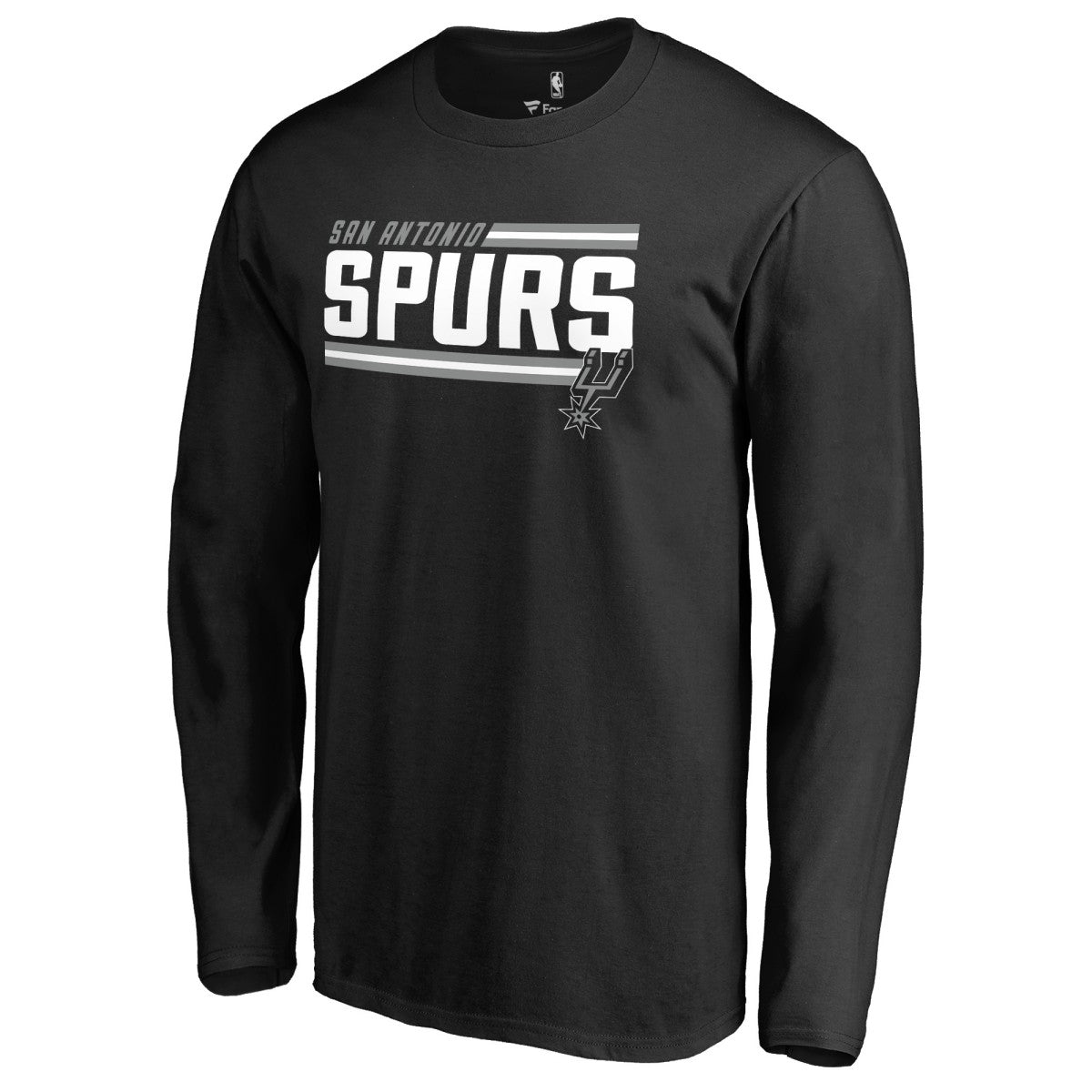 Black San Antonio Spurs Onside Stripe Long Sleeve T-Shirt | NBA