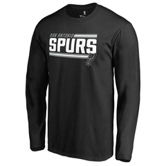 Black San Antonio Spurs Onside Stripe Long Sleeve T-Shirt | NBA