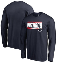 Navy Washington Wizards Onside Stripe Long Sleeve T-Shirt | NBA