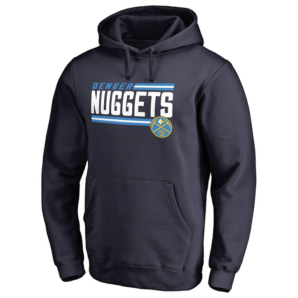 Navy Denver Nuggets Onside Stripe Pullover Hoodie sale | NBA