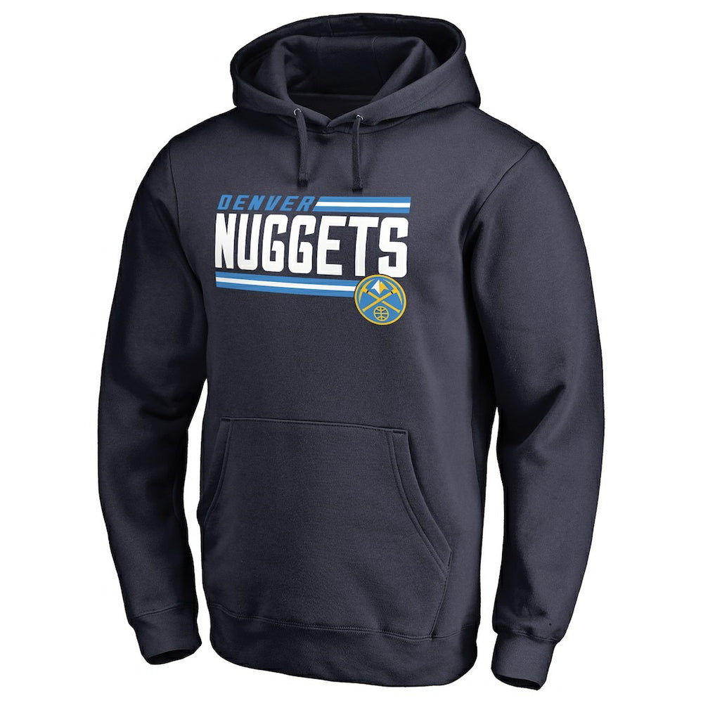 Navy Denver Nuggets Onside Stripe Pullover Hoodie sale | NBA