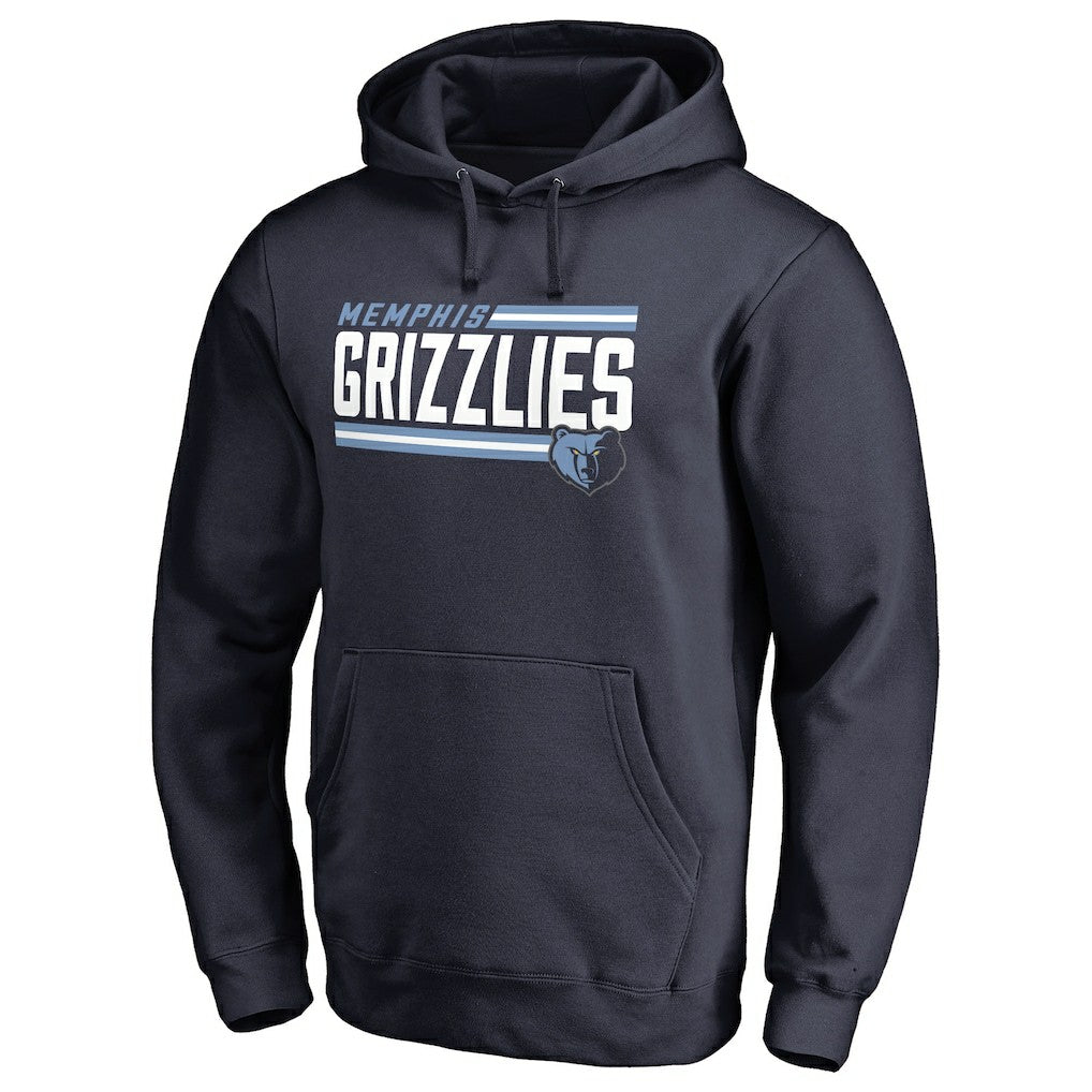 Navy Memphis Grizzlies Onside Stripe Pullover Hoodie | NBA