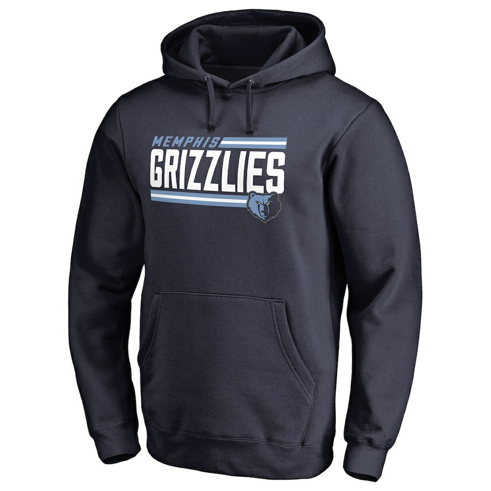 Navy Memphis Grizzlies Onside Stripe Pullover Hoodie | NBA