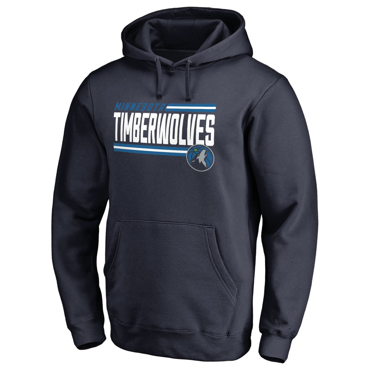 Navy Minnesota Timberwolves Onside Stripe Pullover Hoodie | NBA