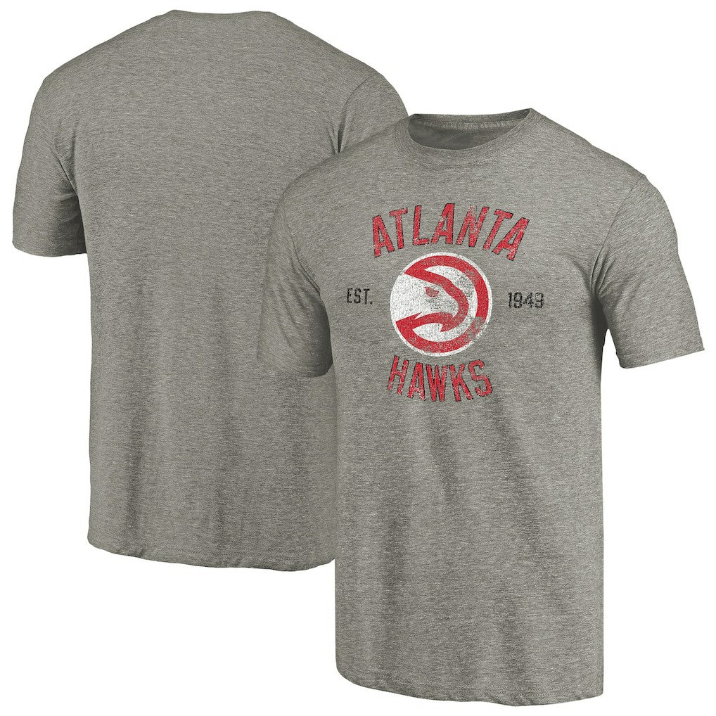 Gray Atlanta Hawks Team Heritage Tri-Blend T-Shirt | NBA