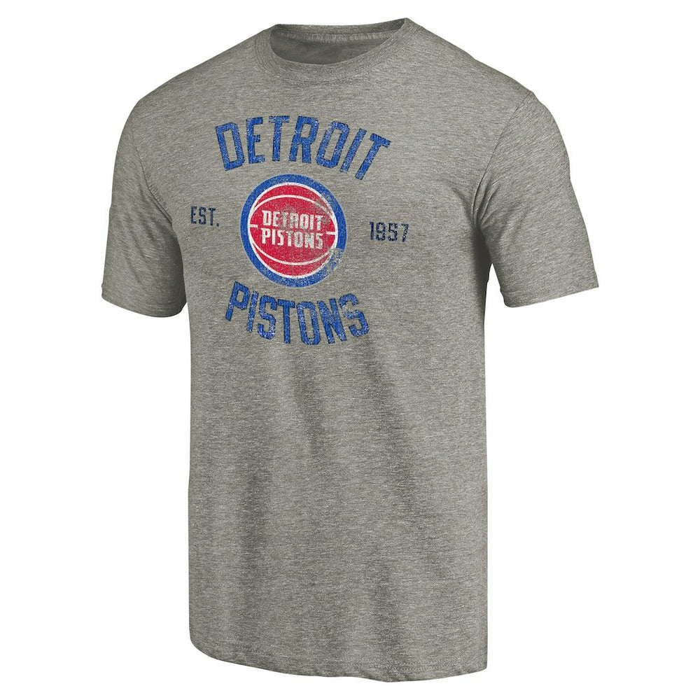 Gray Detroit Pistons Team Heritage Tri-Blend T-Shirt sale | NBA