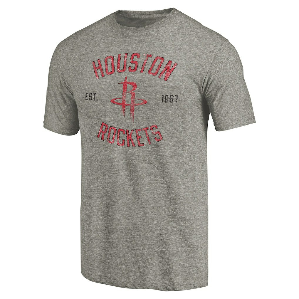 Gray Houston Rockets Team Heritage Tri-Blend T-Shirt | NBA