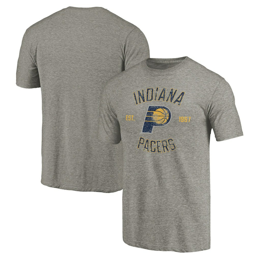 Gray Indiana Pacers Team Heritage Tri-Blend T-Shirt | NBA