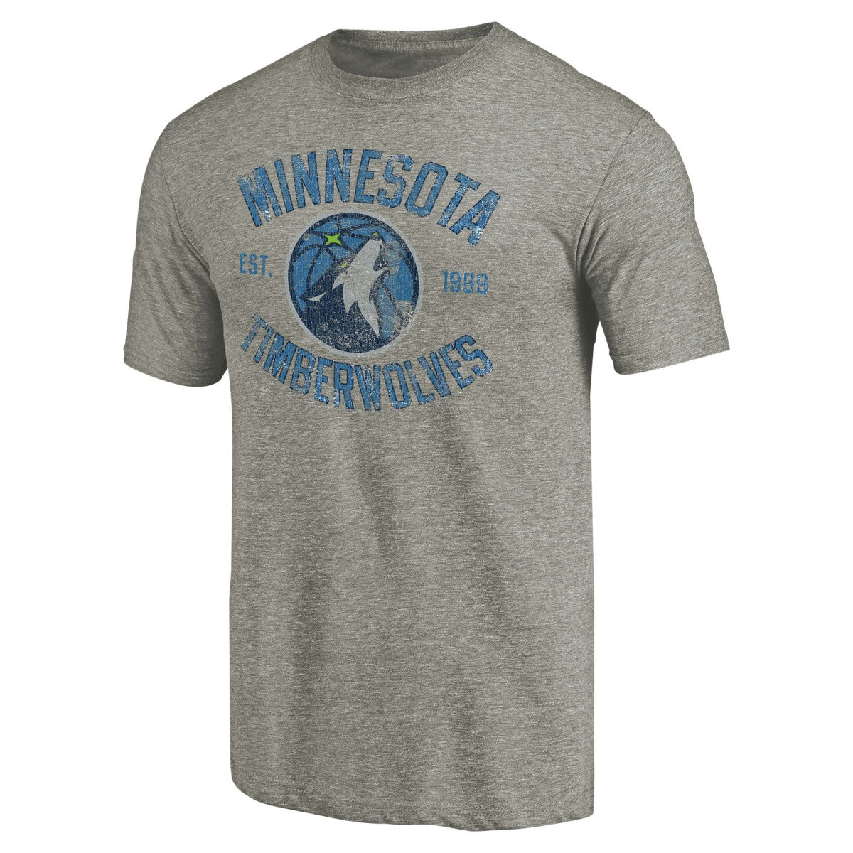 Gray Minnesota Timberwolves Team Heritage Tri-Blend T-Shirt | NBA