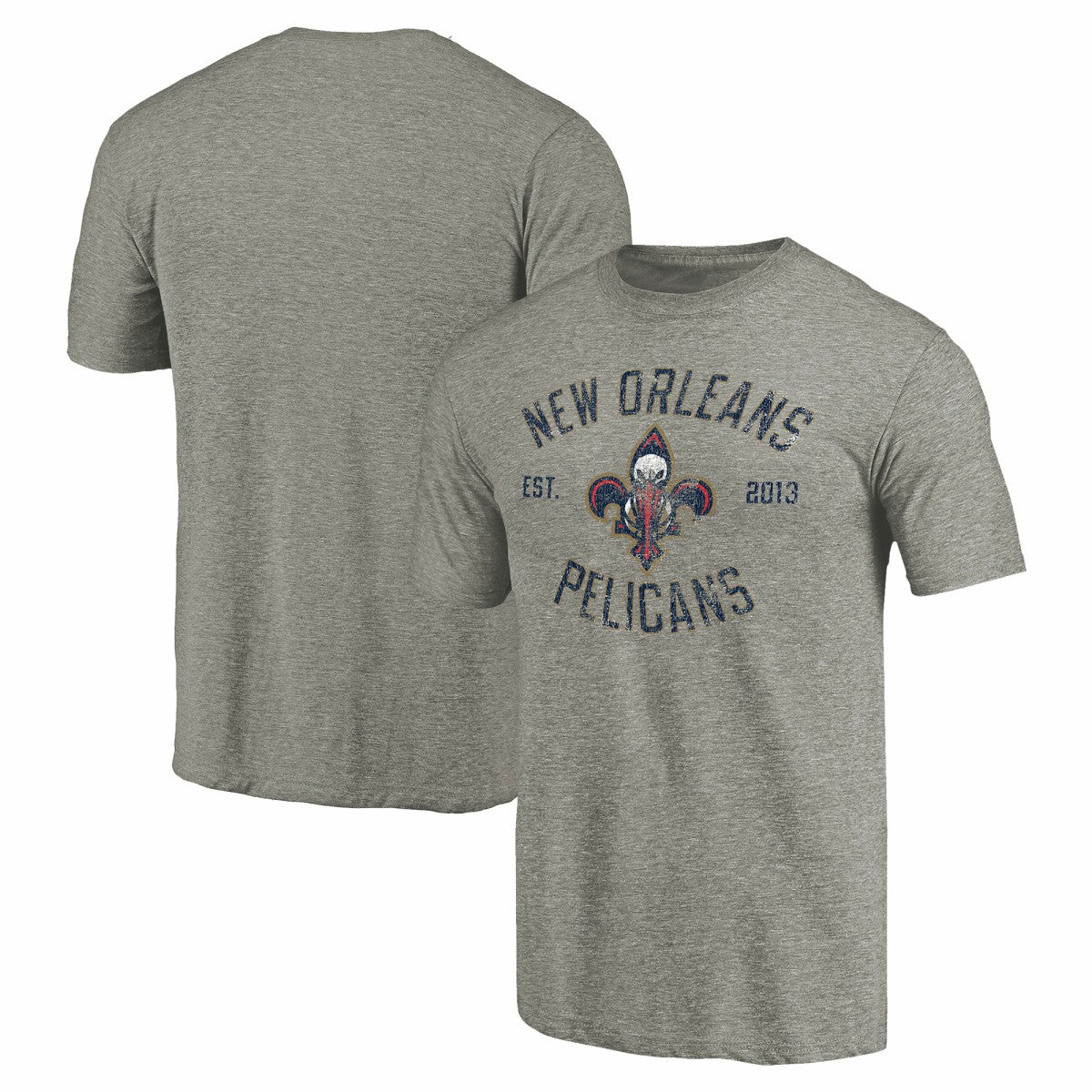 Gray New Orleans Pelicans Team Heritage Tri-Blend T-Shirt | NBA