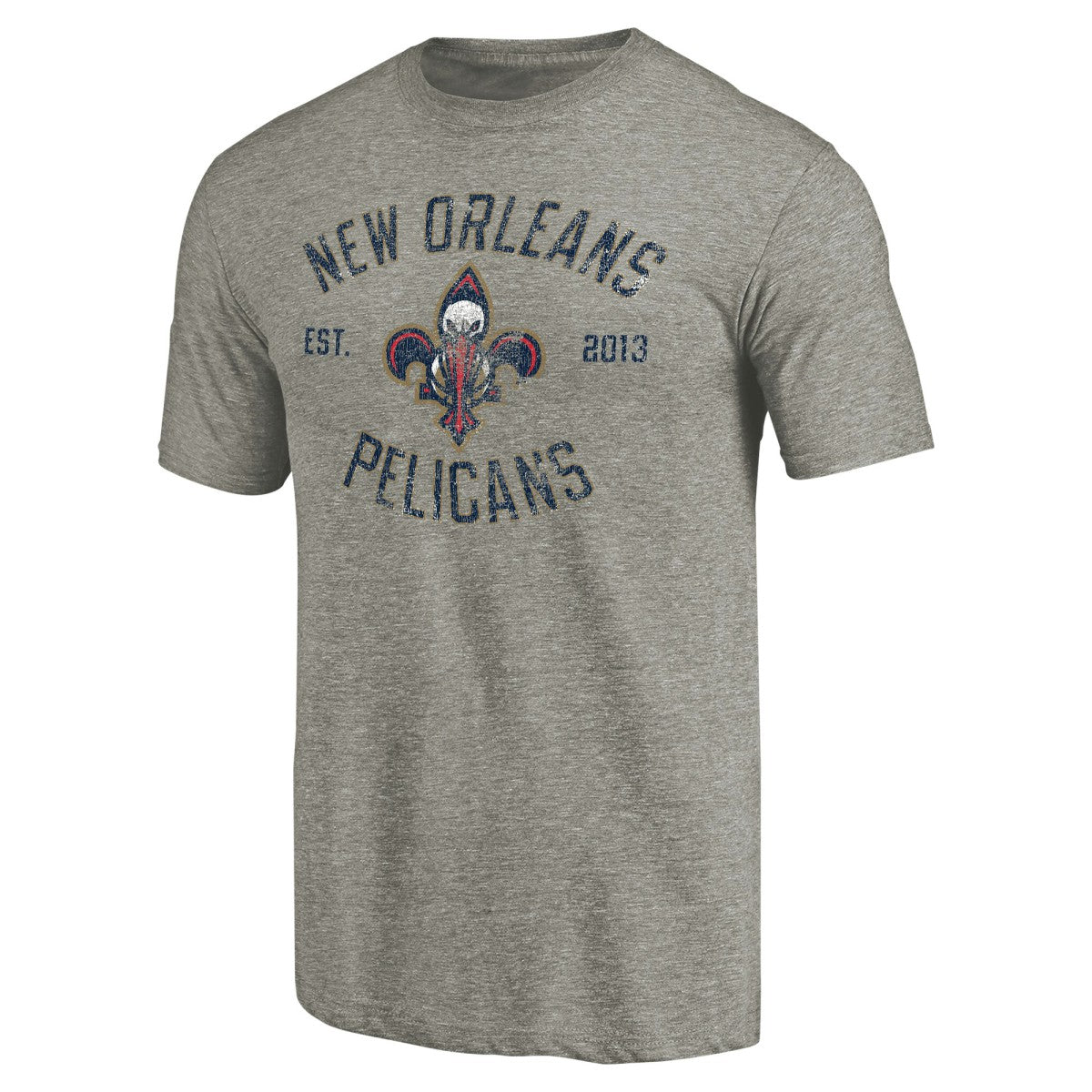 Gray New Orleans Pelicans Team Heritage Tri-Blend T-Shirt | NBA