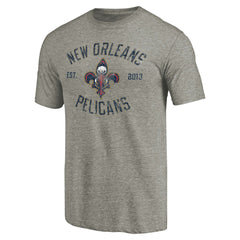 Gray New Orleans Pelicans Team Heritage Tri-Blend T-Shirt | NBA