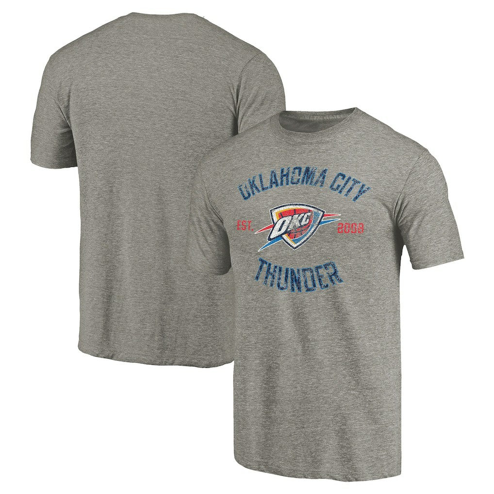 Gray Oklahoma City Thunder Team Heritage Tri-Blend T-Shirt | NBA