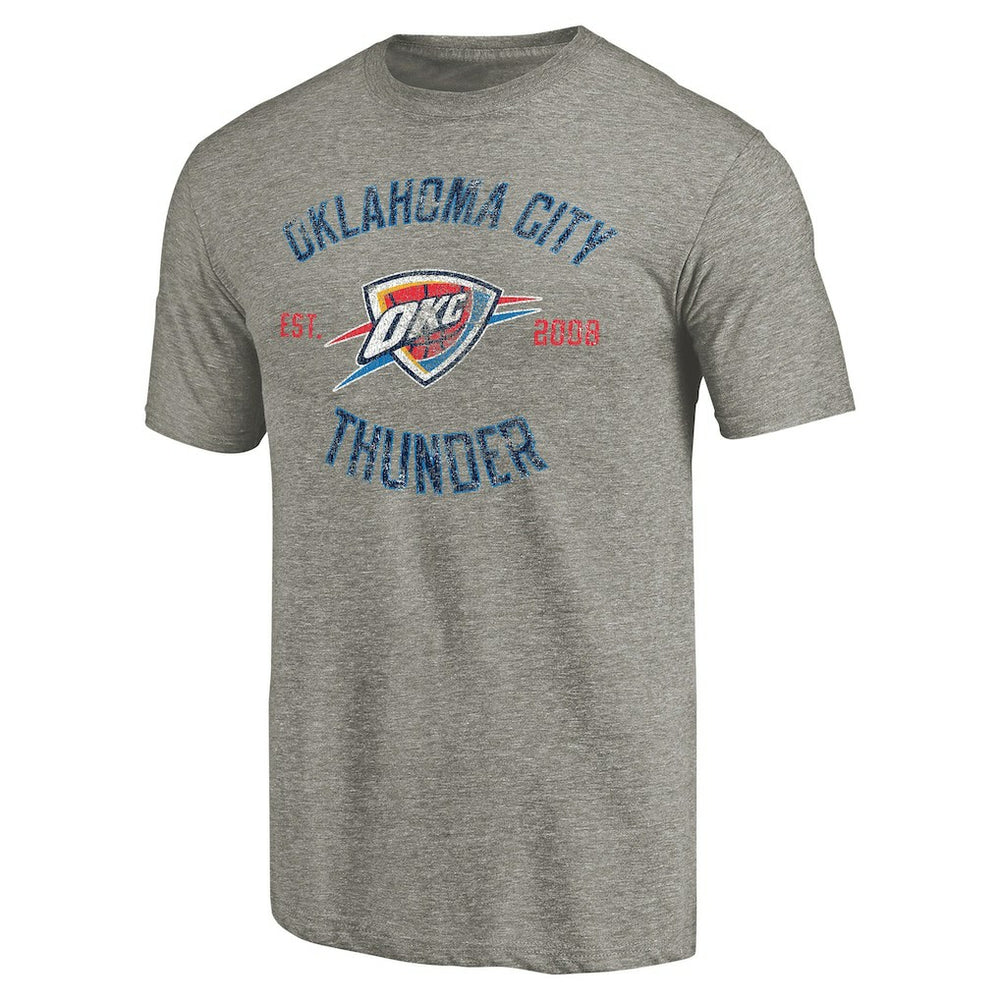 Gray Oklahoma City Thunder Team Heritage Tri-Blend T-Shirt | NBA