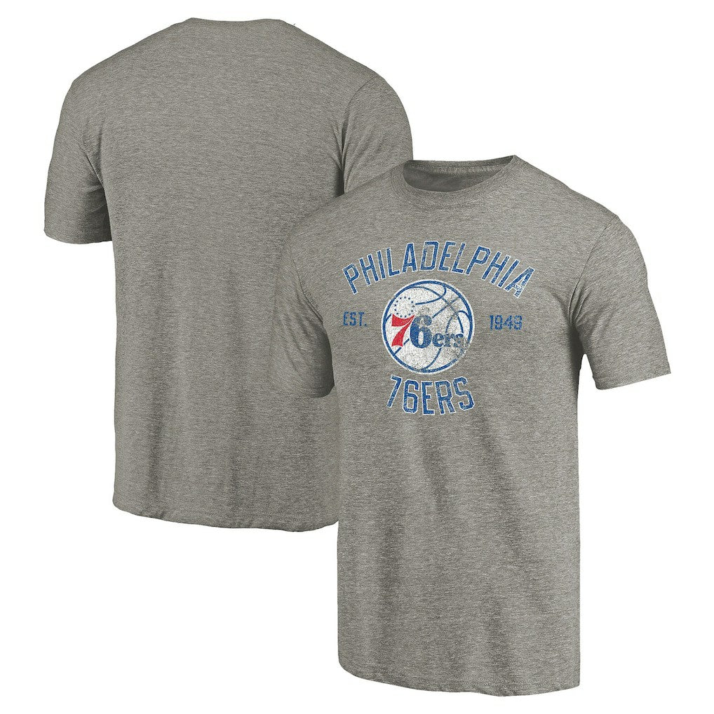 Gray Philadelphia 76ers Team Heritage Tri-Blend T-Shirt | NBA