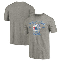 Gray Philadelphia 76ers Team Heritage Tri-Blend T-Shirt | NBA
