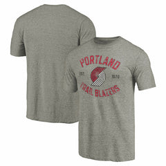 Gray Portland Trail Blazers Team Heritage Tri-Blend T-Shirt | NBA