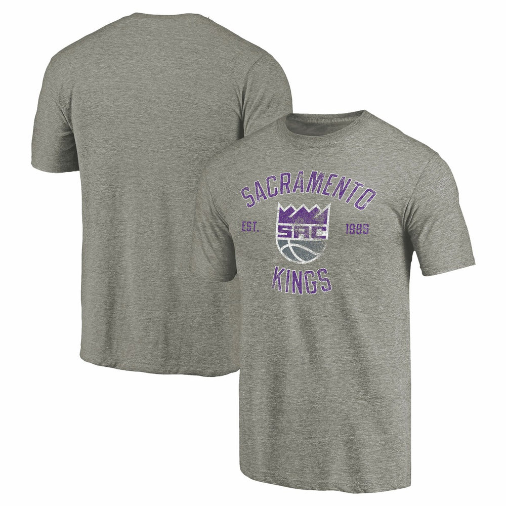 Gray Sacramento Kings Team Heritage Tri-Blend T-Shirt | NBA