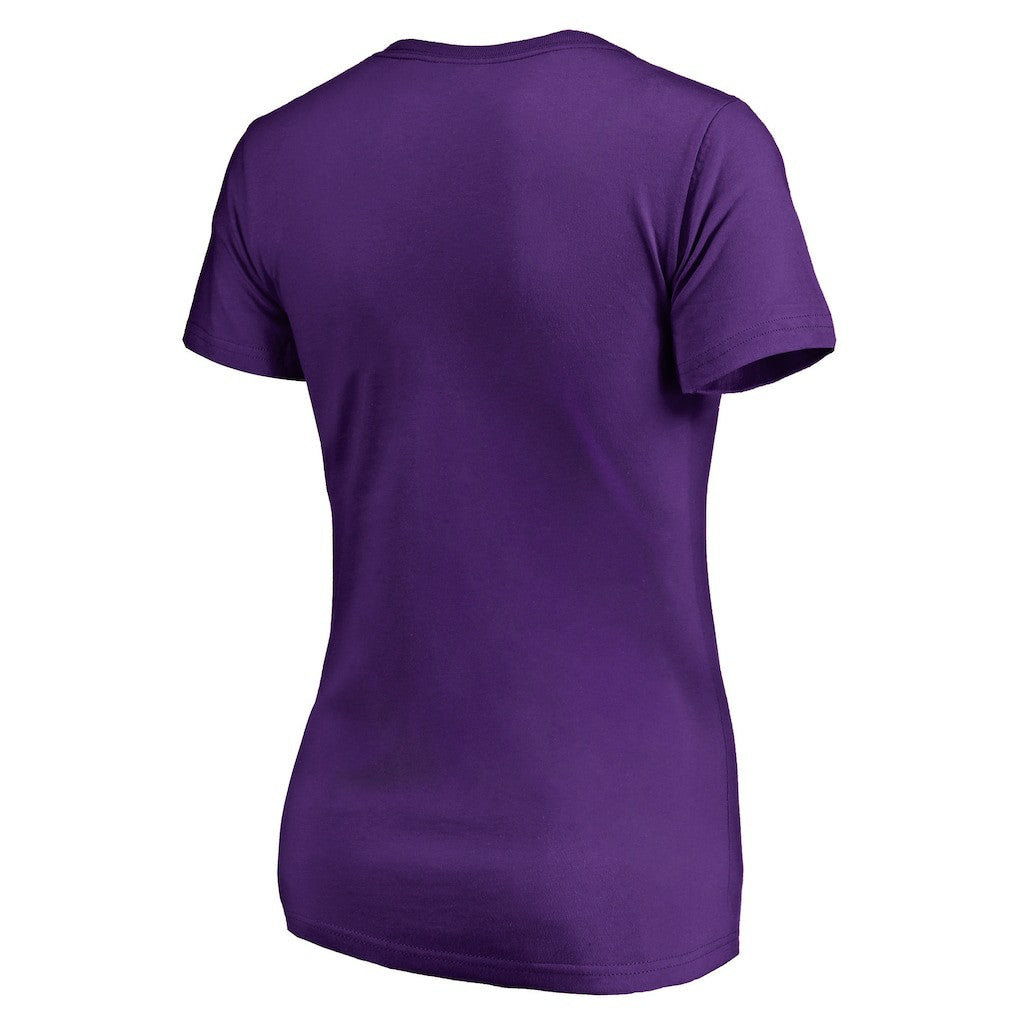 Purple Charlotte Hornets Women's X-Ray Slim Fit V-Neck T-Shirt | NBA