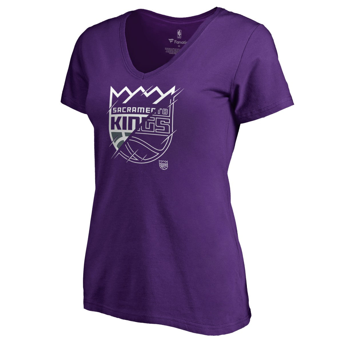 Purple Sacramento Kings Women's X-Ray Slim Fit V-Neck T-Shirt | NBA