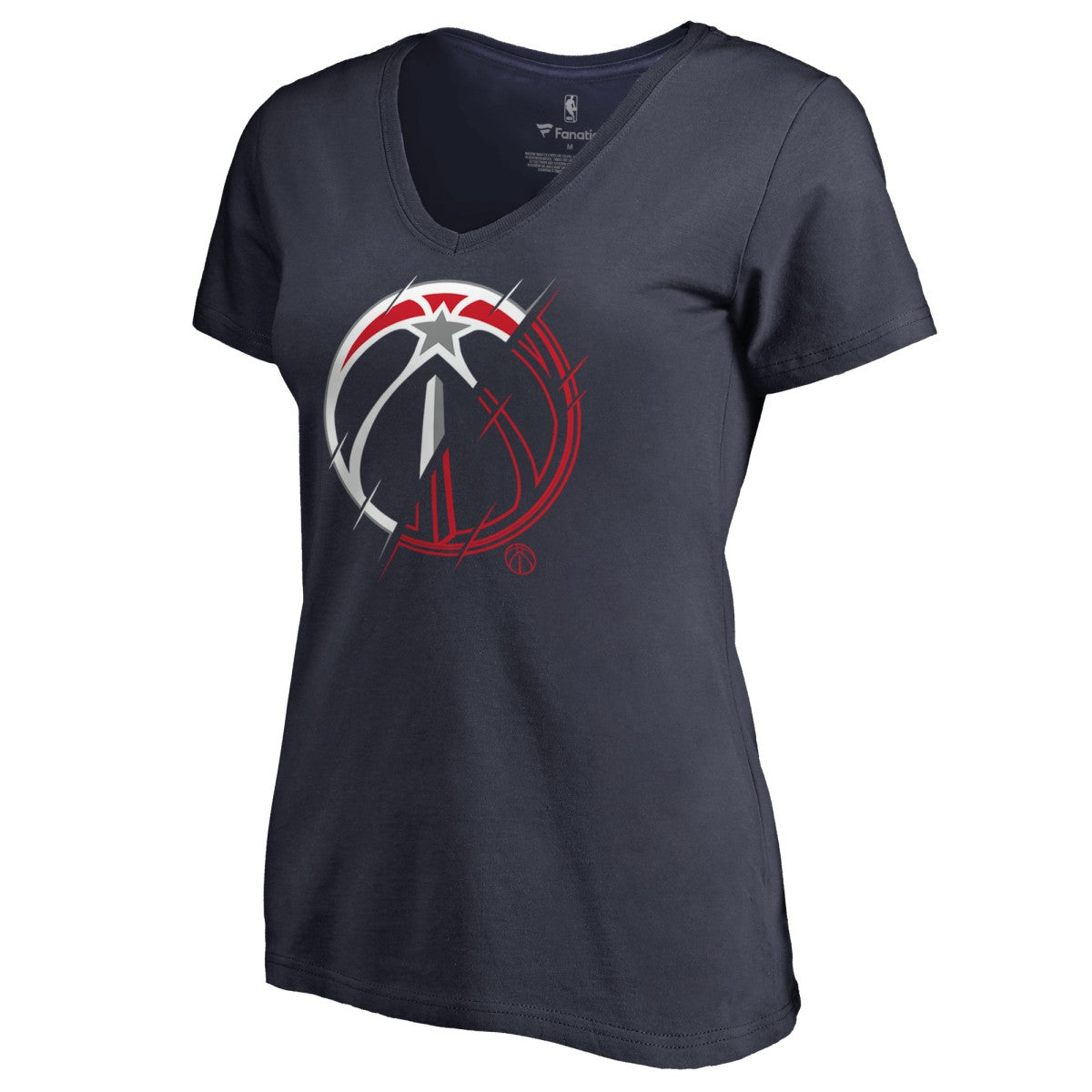 Navy Washington Wizards Women's X-Ray Slim Fit V-Neck T-Shirt | NBA