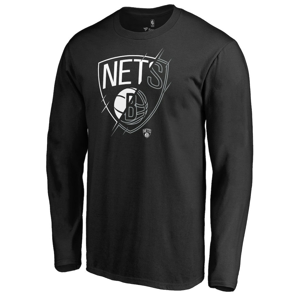 Black Brooklyn Nets X-Ray Long Sleeve T-Shirt | NBA