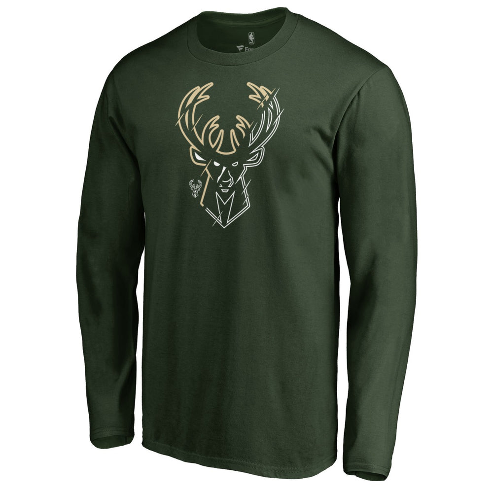 Green Milwaukee Bucks X-Ray Long Sleeve T-Shirt | NBA