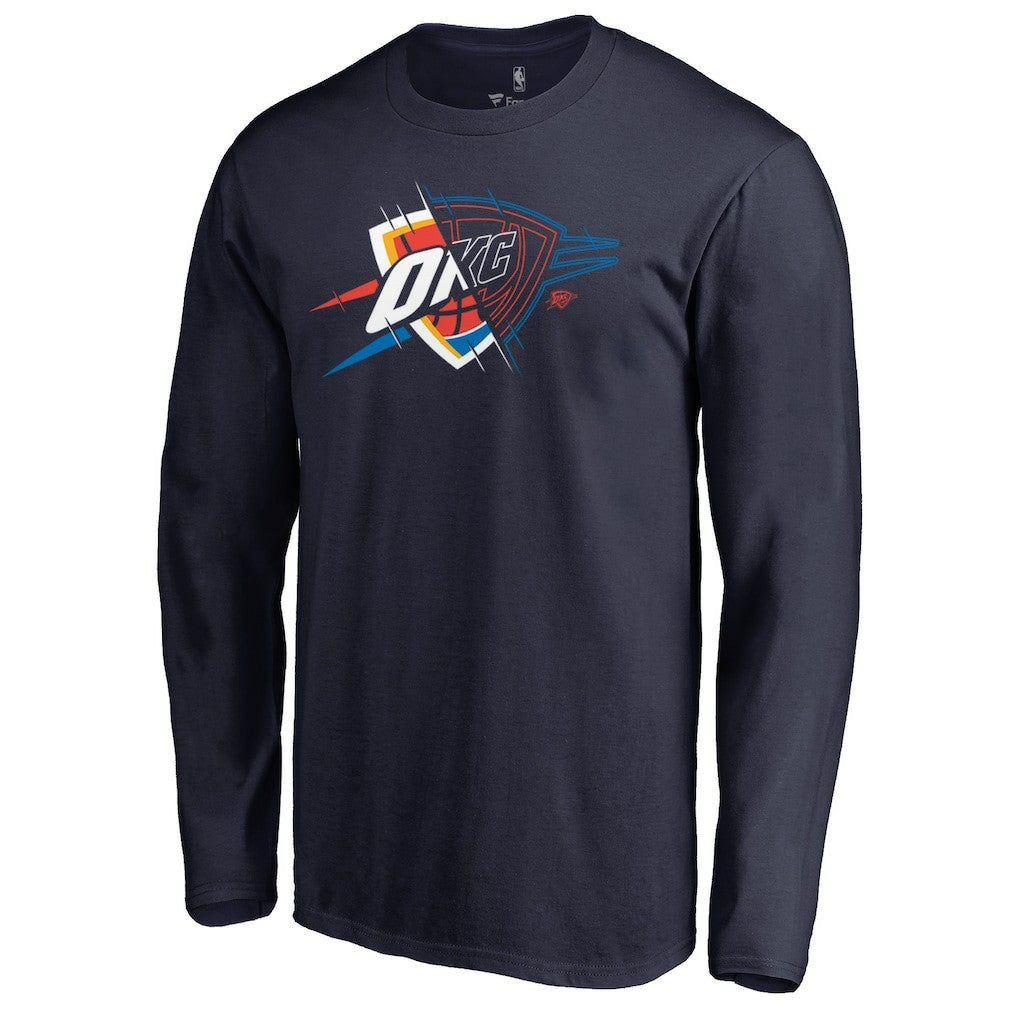 Navy Oklahoma City Thunder X-Ray Long Sleeve T-Shirt | NBA
