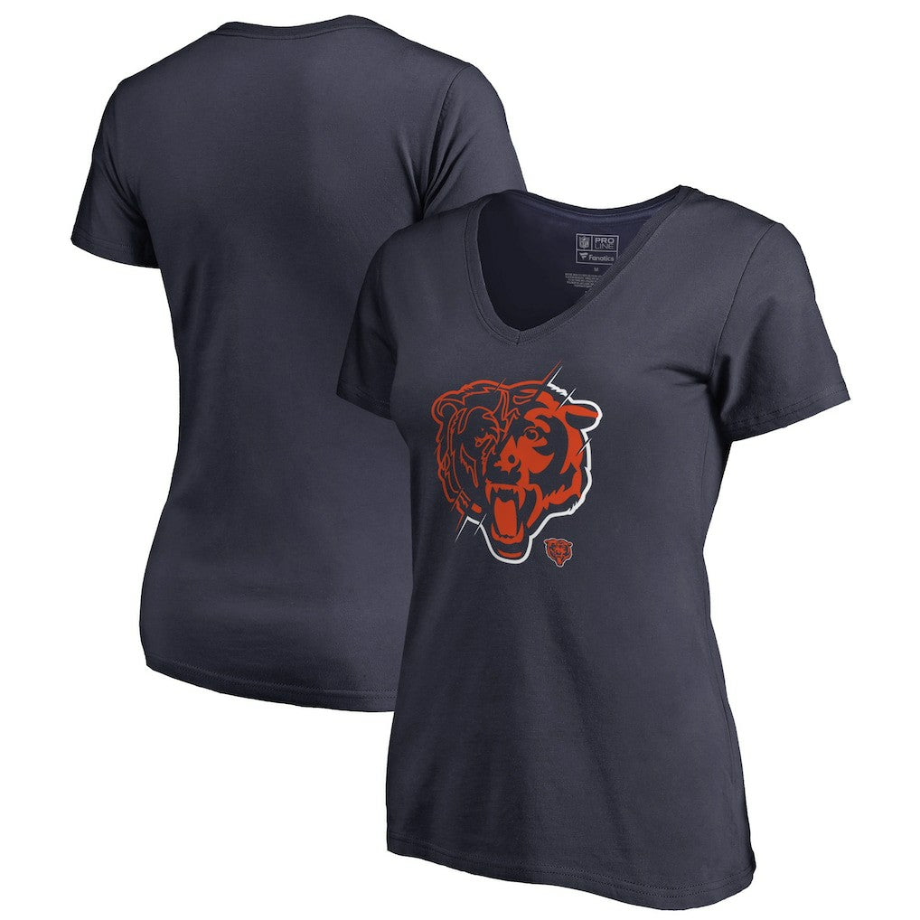 Chicago Bears Women's X-Ray Slim Fit V-Neck T-Shirt | NFL Outlet