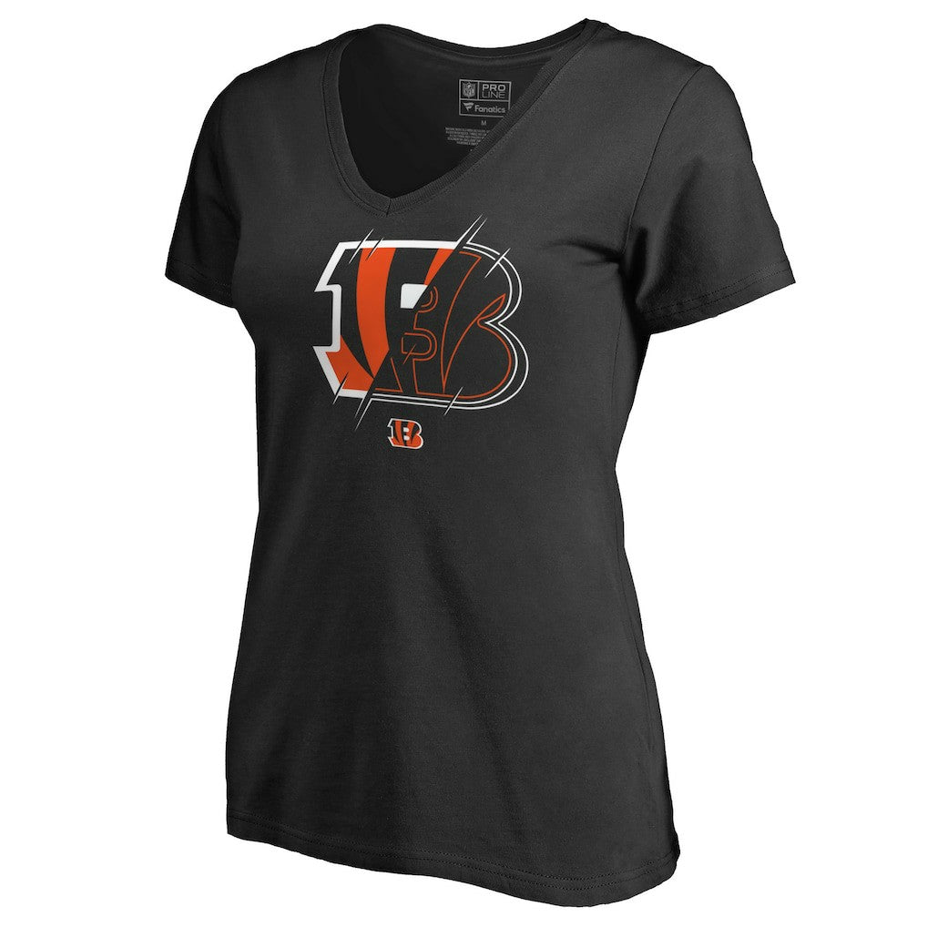 Cincinnati Bengals Women's X-Ray Slim Fit V-Neck T-Shirt | NFL Outlet