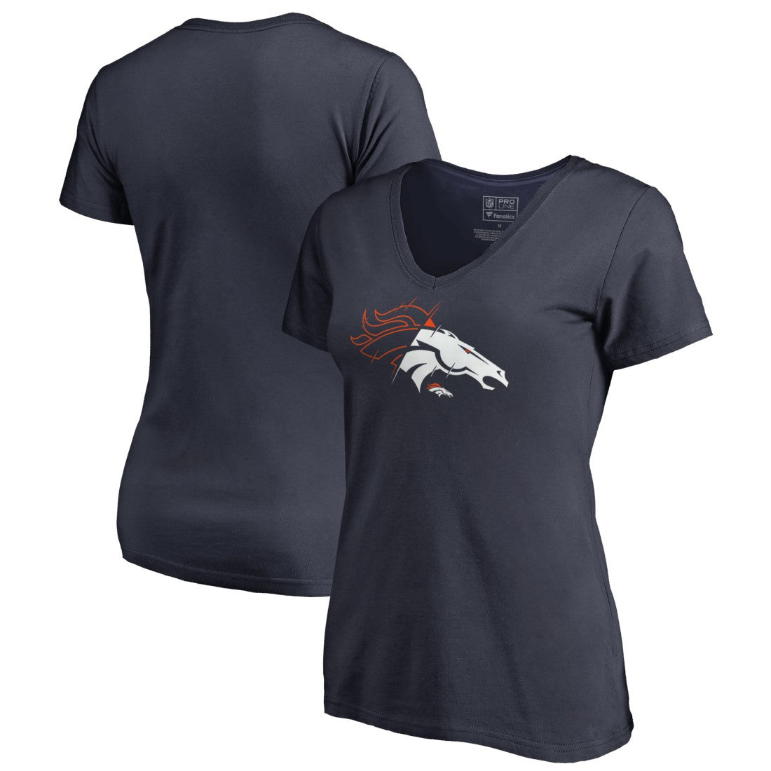 Denver Broncos Women's X-Ray V-Neck T-Shirt | NFL Online