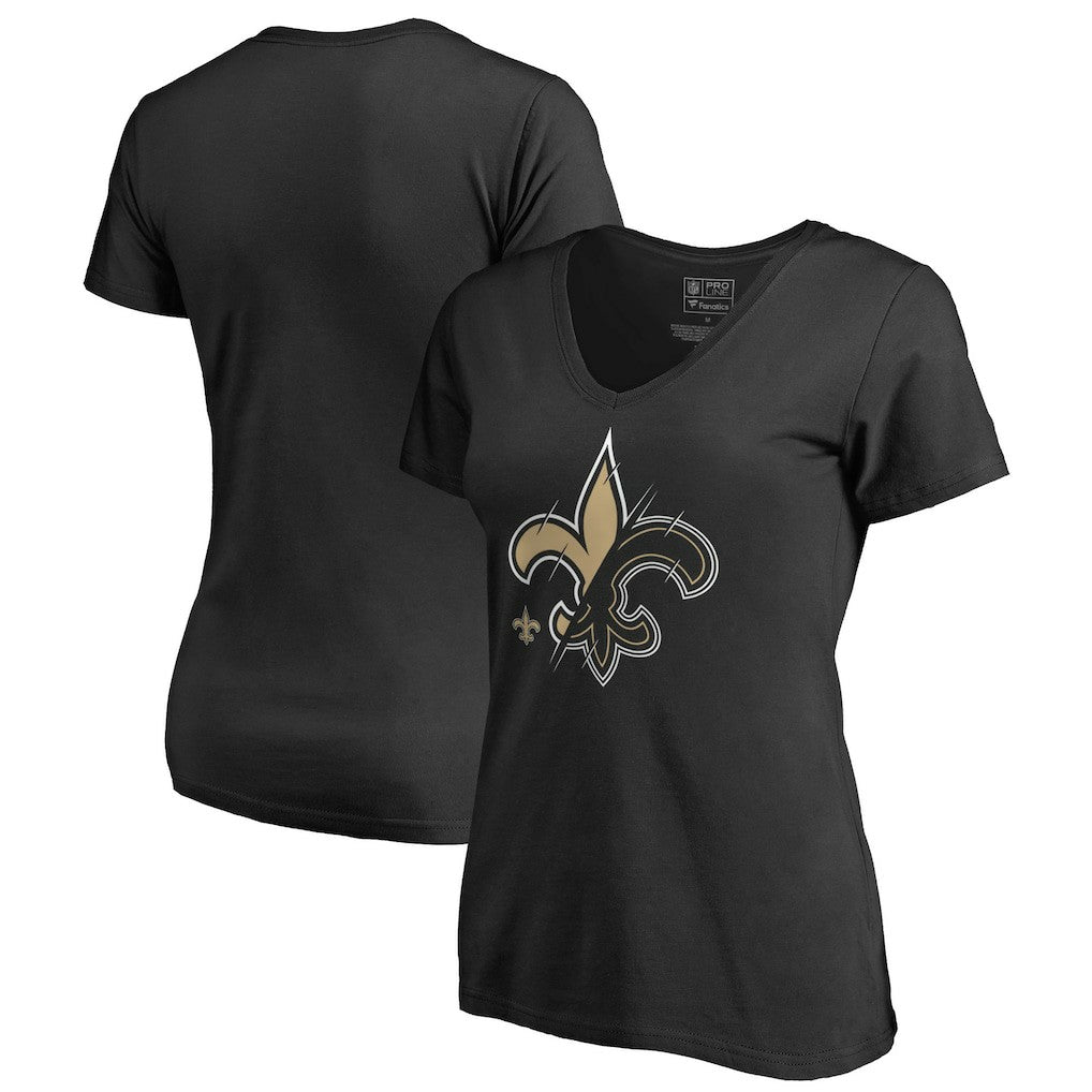 New Orleans Saints Women's X-Ray Slim Fit V-Neck T-Shirt | NFL Online