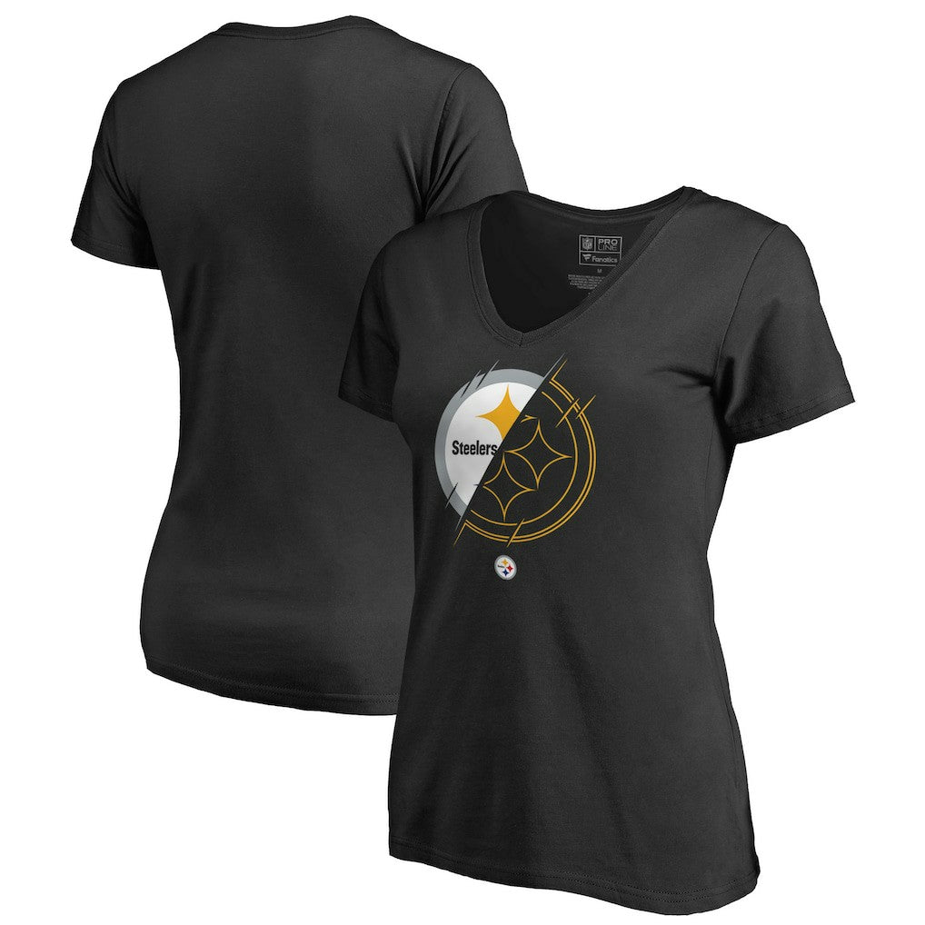 Pittsburgh Steelers Women's X-Ray Slim Fit V-Neck T-Shirt | NFL Online