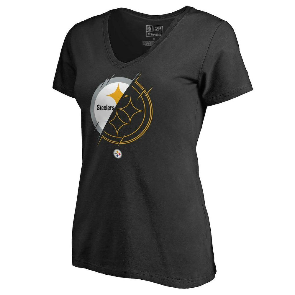 Pittsburgh Steelers Women's X-Ray Slim Fit V-Neck T-Shirt | NFL Online