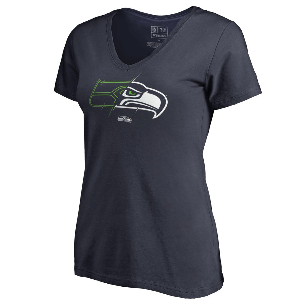Seattle Seahawks Women's X-Ray V-Neck T-Shirt | NFL Outlet