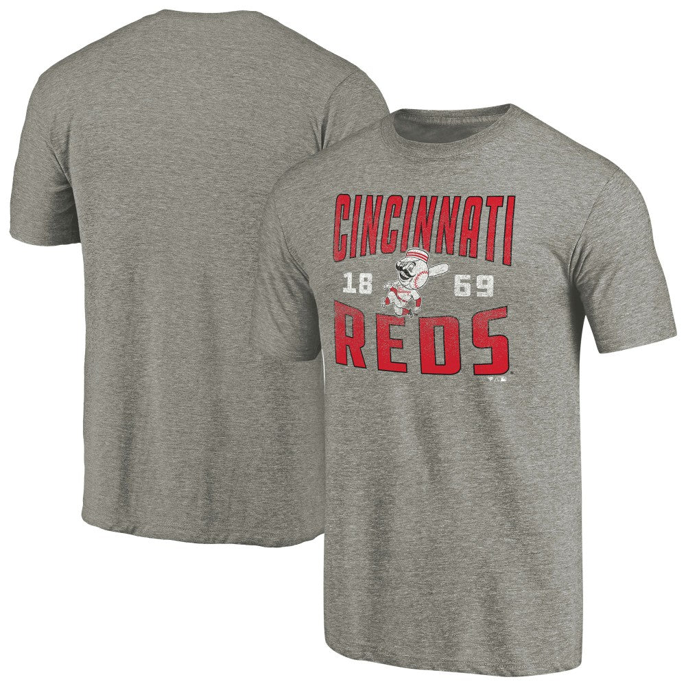 Cincinnati Reds Cooperstown Collection Antique Stack Tri-Blend T-Shirt - MLB T-shirts