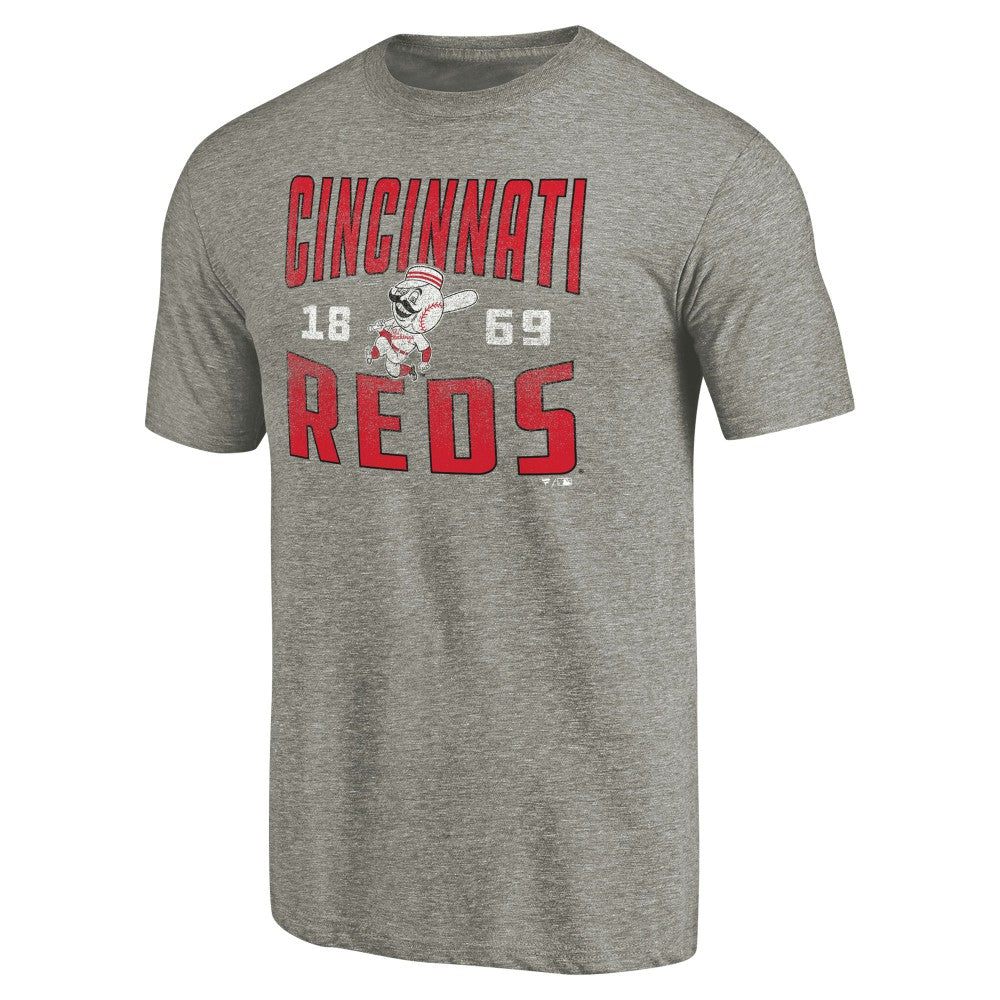 Cincinnati Reds Cooperstown Collection Antique Stack Tri-Blend T-Shirt - MLB T-shirts